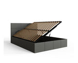 Serena Small Double Side Lift Ottoman Bed-Grey