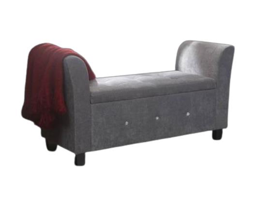 Vanessa Diamante Window Seat-Grey