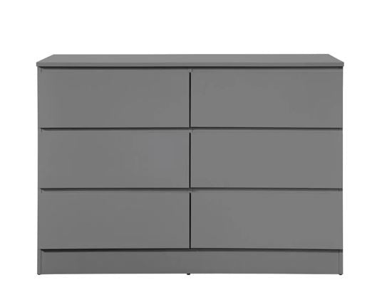 Oakley 6 Drawer Chest- Grey