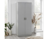 DAKOTA 2 DOOR WARDROBE - LIGHT GREY
