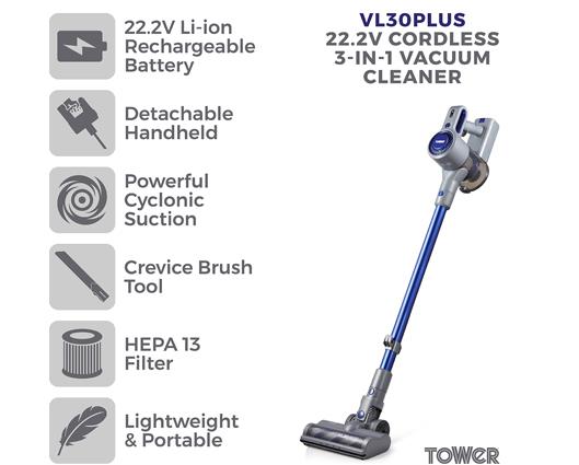 Tower VL30PLUS 22.2V Cordless 3-in-1 Vacuum Cleaner