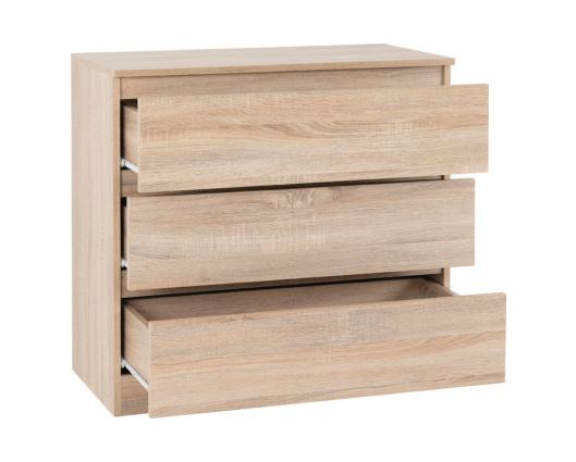 Marcus 3 Drawer Chest - Sonoma Oak Effect