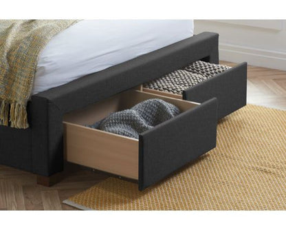 Valentino King Bed - Charcoal