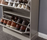 Kinsley Deluxe Shoe Cabinet-Grey