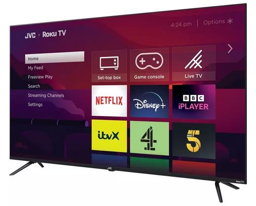 JVC LT-55CR530 Roku TV 55" Smart 4K Ultra HD HDR LED TV