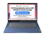 LENOVO IdeaPad Slim 3 14" Chromebook - MediaTek Kompanio 520, 64 GB eMMC, Blue