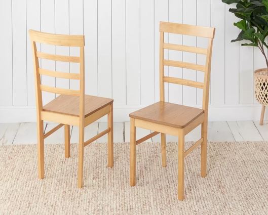 Pagan Dining Table & 4 Ladder Chairs- Oak