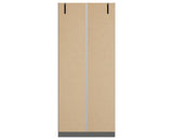 DENVER 2 DOOR WARDROBE - GREY GLOSS