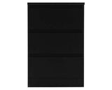 Marcus 3 Drawer Bedside - Black