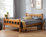 Miami Small Double Bed - Pine