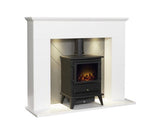 Colin in White & Grey with Lights plus Hudson Stove