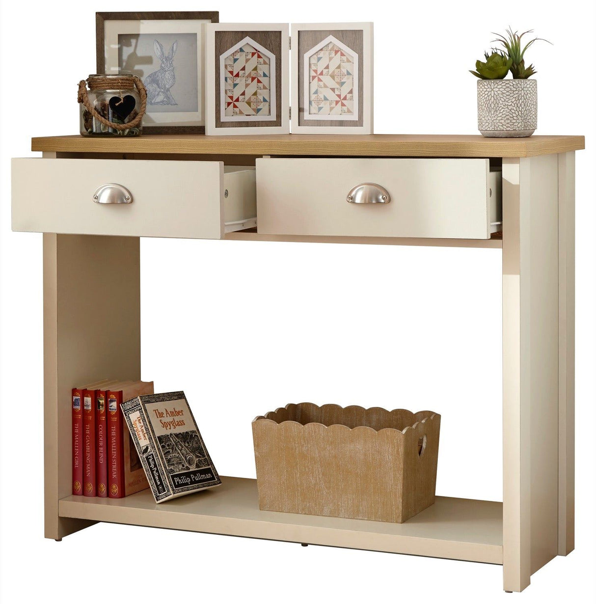Lachlan Console Hall Table-Cream