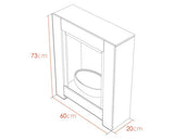 Montreal Pure White Fireplace Suite 23 inch