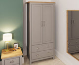 Lincoln 2 Door Wardrobe- Light Grey