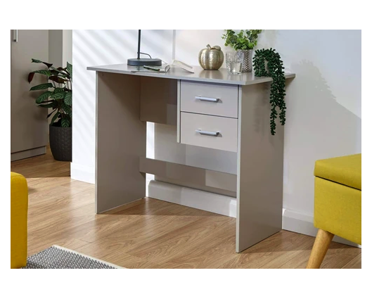 Princeton 2 Drawer Desk-Grey