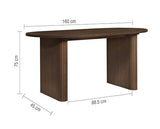 Axel Oval Fluted Dining Table - Walnut