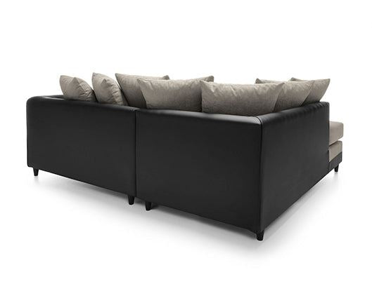 Dan Left Hand Facing Corner Sofa - Brown & Beige