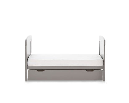 Grady Mini Cot Bed, Under Drawer + Fibre Mattress - Taupe Grey