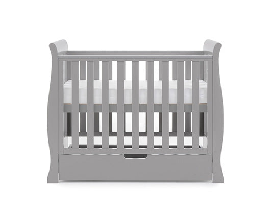 Seren Space Saver Cot + Sprung Mattress - Warm Grey