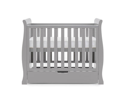 Seren Space Saver Cot + Sprung Mattress - Warm Grey