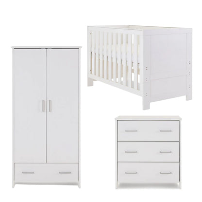 Nina Mini 3 Piece Room Set & Underdrawer - White Wash