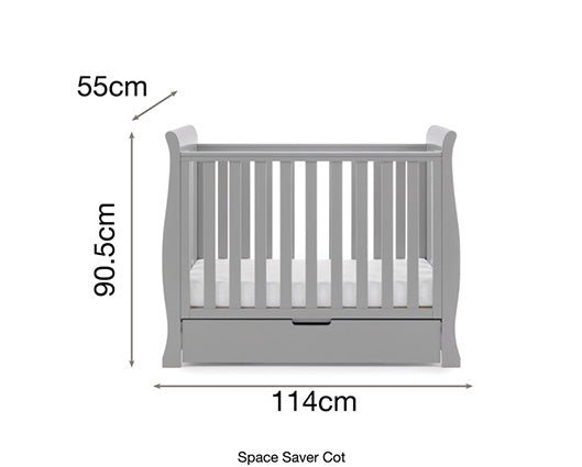 Seren Space Saver Cot - Warm Grey