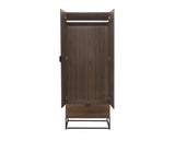 Hermione 2 Door 1 Drawer Wardrobe - Walnut