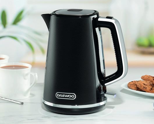 Daewoo Stirling 1.7L 3KW Jug Kettle Black