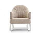 Olivia Round Back Rocking Chair - Oatmeal