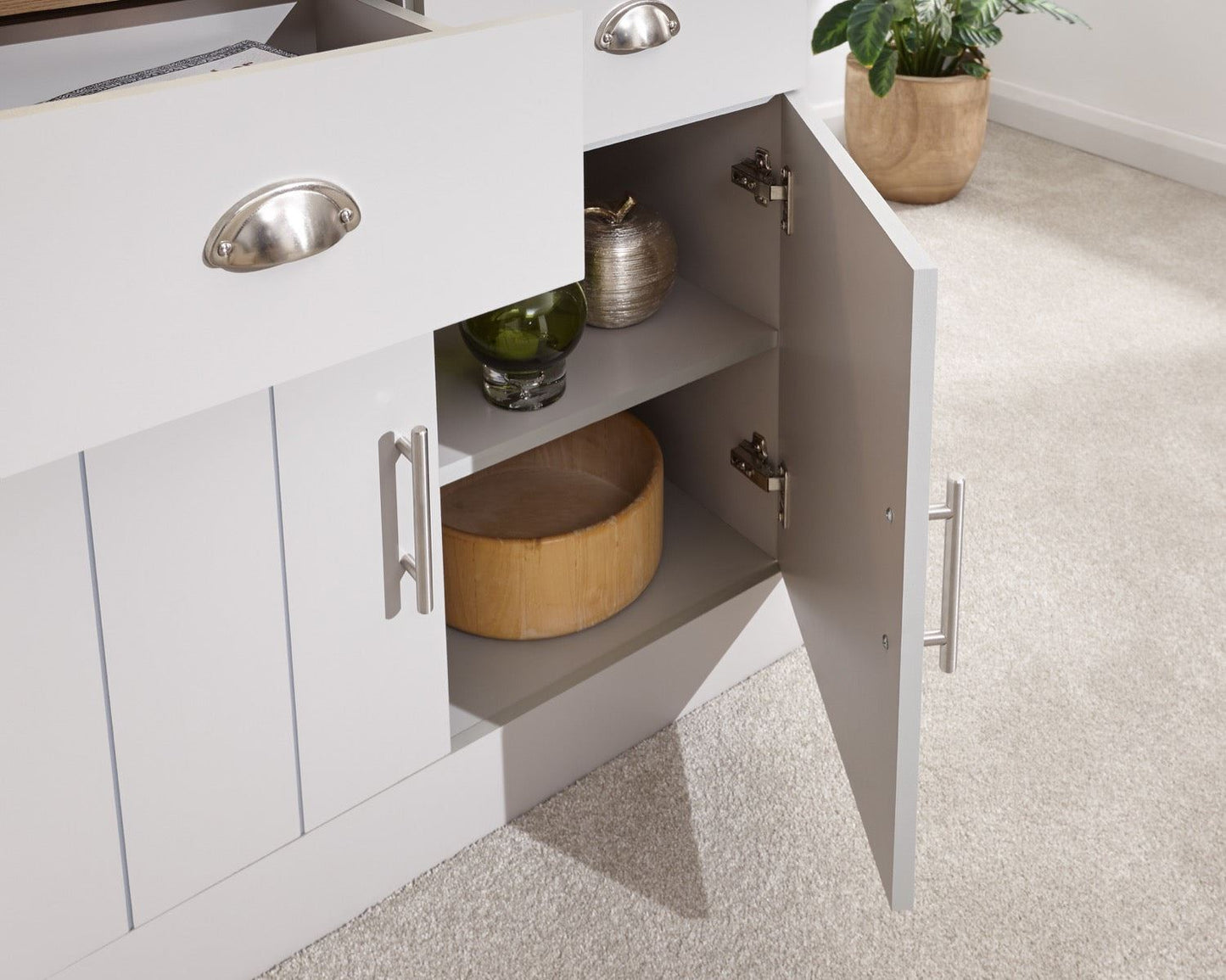 Kinsley Compact Sideboard-Grey