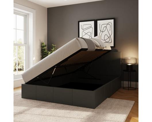 Serena Double Side lift Ottoman Bed - Grey
