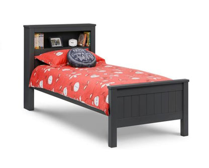 Maine Bookcase Single Bed - Anthracite