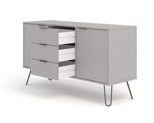 Austin Grey Medium Sideboard with 2 Doors, 3 Drawers