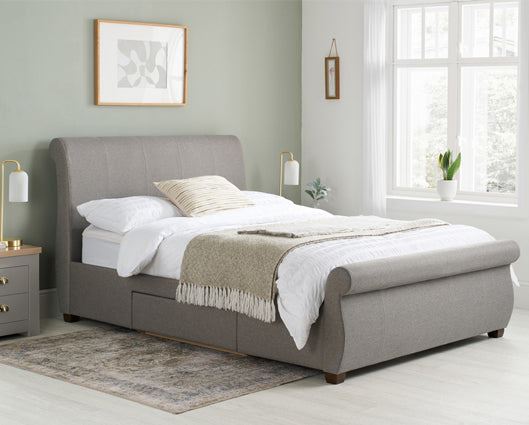 Lancaster Storage King Bed - Grey