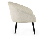 Amara Boucle Accent Chair- Ivory