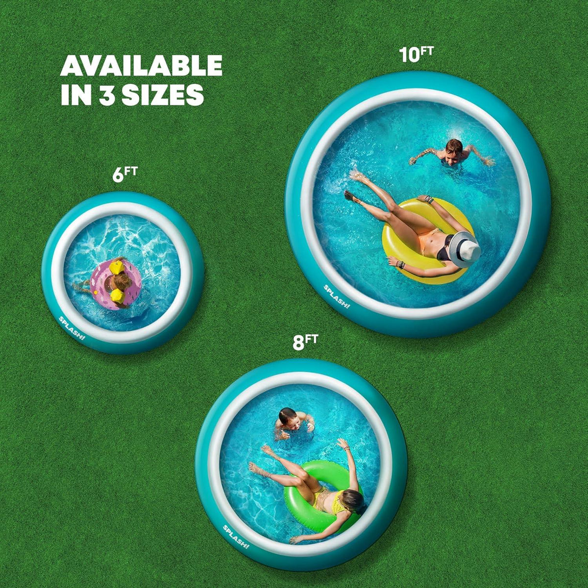 Splash Padding Pool Inflatable SPLASH!10ft AquaRing Inflatable Paddling Pool – Owncomforts