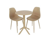 3 piece Cala bistro table & 2 chair set outdoor grade, sand