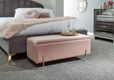 Melta Ottoman Storage Bench-Pink