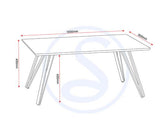 MARLOW COFFEE TABLE - WHITE MARBLE EFFECT