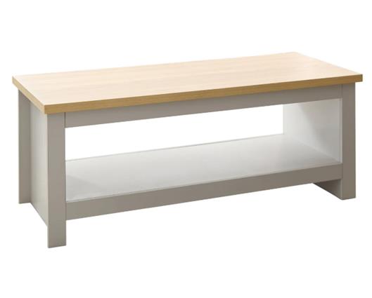 Lachlan Coffee Table With Shelf-Grey