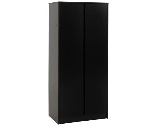 MALVERN 2 DOOR WARDROBE BEDROOM SET - BLACK