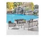Dark Grey 5PCS SOFA SET Grey Cushion