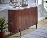 Olin Mango Wood Sideboard With Marble Top & Metal Legs