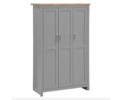Lincoln 3 Piece Bedroom Set (3 Door Wardrobe, 2+2 Chest, 1 Drawer Bedside)