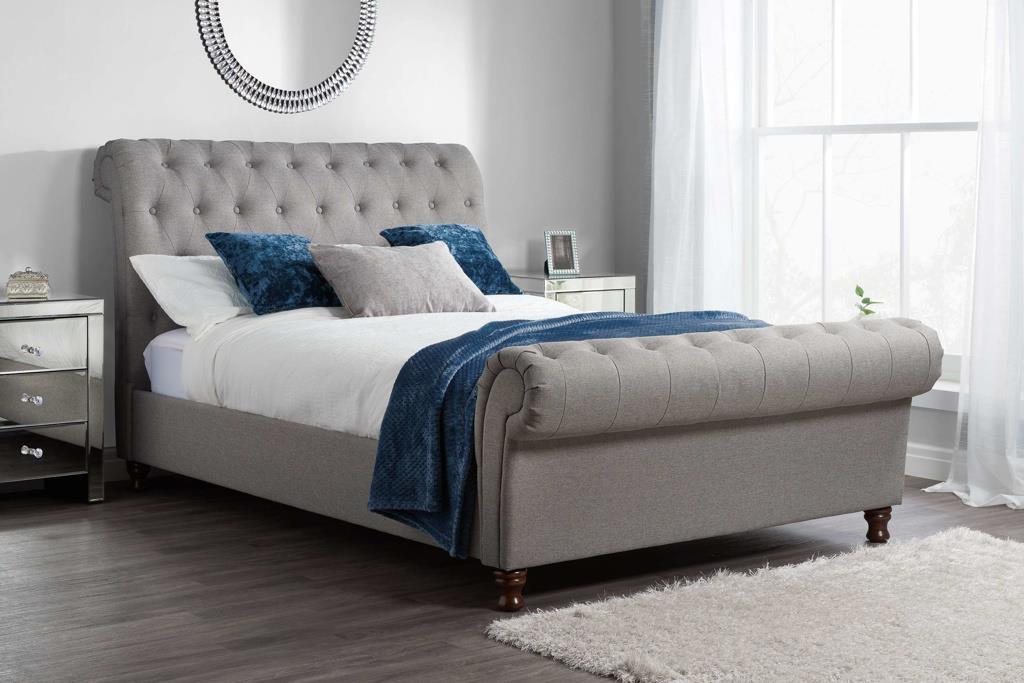 Castello Double Bed - Grey