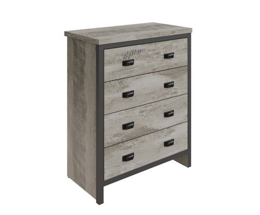 Baxter 4 Drawer Chest- Grey