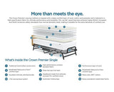 Jay-Be Crown Premier Folding Bed with Deep Sprung Mattress-Single
