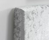 Berlin Small Double Bed - Steel Crushed Velvet