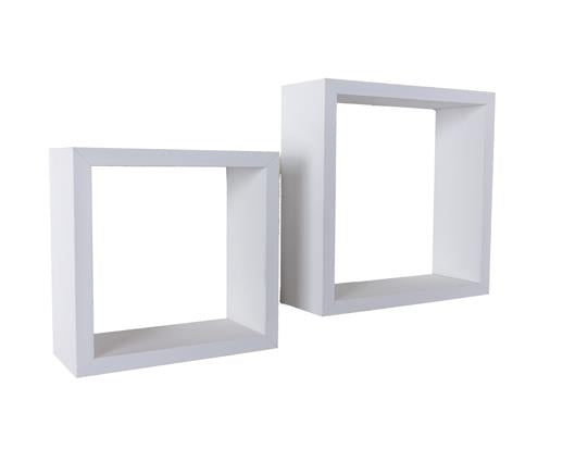 Hudson set of 2 wall cubes - matt white