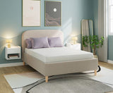 Florence Boucle Double Ottoman Bed - Natural Stone